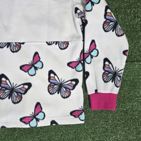 MEMBERS MARK | GIRLS HALF ZIP WILD BUTTERFLIES SUPER SOFT FLEECE PULLOVE… - Picture 14 of 16